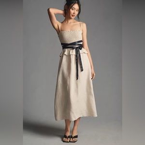 Reformation ‘Miles’ Linen Midi Dress